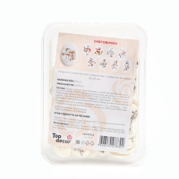 Новый год. Сахарные медальоны Top decor, "Снеговики", 35 х 25 мм, набор 63 шт