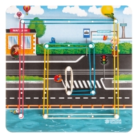 Настольная игра. Геоборд с доп. элементами &laquo;Машинки&raquo; 20х20 см