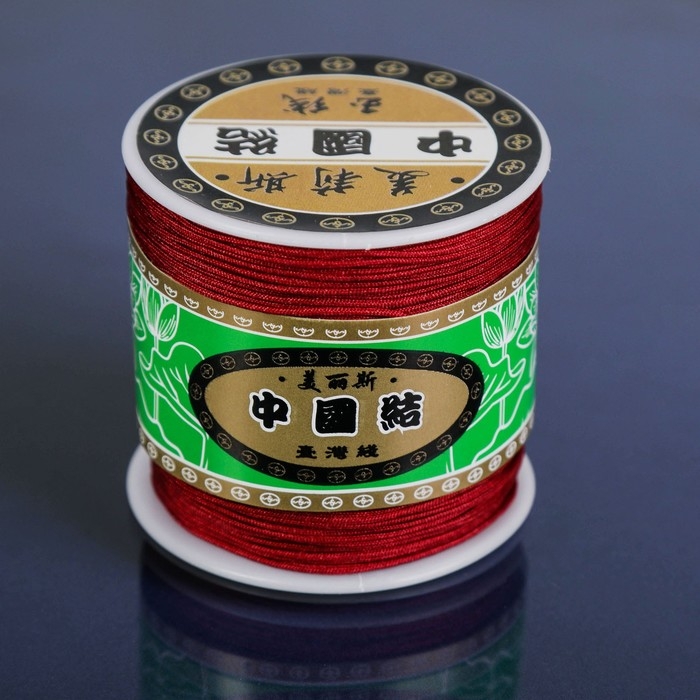 Шнур &laquo;Шамбала&raquo; длина 100 м, d=1 мм, цвет бордовый