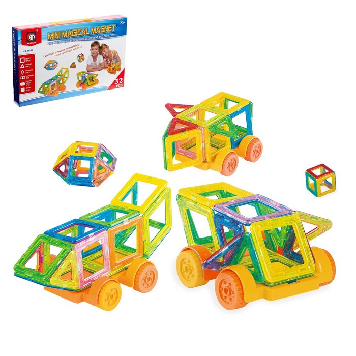 Конструктор магнитный «Мини магический магнит», 32 детали Конструктор магнитный «Мини магический магнит», 32 детали