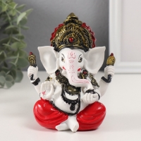Сувенир полистоун "Ганеша в позе лотоса, в красных шароварах" 10х10х12,5 см Сувенир полистоун "Ганеша в позе лотоса, в красных шароварах" 10х10х12,5 см