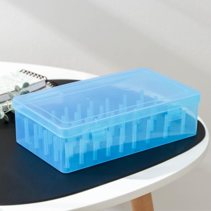 Органайзер для хранения ниток, 42 отделения, 23,5&times;13,5&times;6,5 см, цвет МИКС