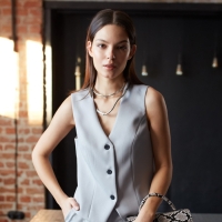 Колье-трансформер &laquo;Змея&raquo;, цвет чернёное серебро, 90 см