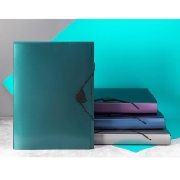 Папка на резинке А4, 800 мкм, Calligrata TOP "Mistral", корешок 40 мм, до 300 листов, зелёный металлик Папка на резинке А4, 800 мкм, Calligrata TOP "Mistral", корешок 40 мм, до 300 листов, зелёный металлик