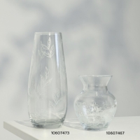 Ваза для цветов &laquo;Ботаника&raquo; стеклянная, прозрачная, 26 см, 1,7 л.