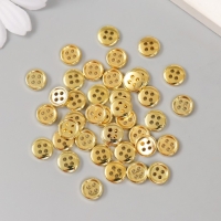 Пуговицы пластик 4 прокола "Золотая" 0,9х0,9 см набор 40 шт Пуговицы пластик 4 прокола "Золотая" 0,9х0,9 см набор 40 шт