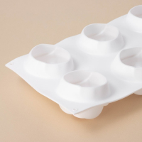 Форма для муссовых десертов и выпечки Доляна &laquo;Розы&raquo;, 30&times;17,5&times;6 см, 6 ячеек (6,5&times;6,8 см), цвет белый