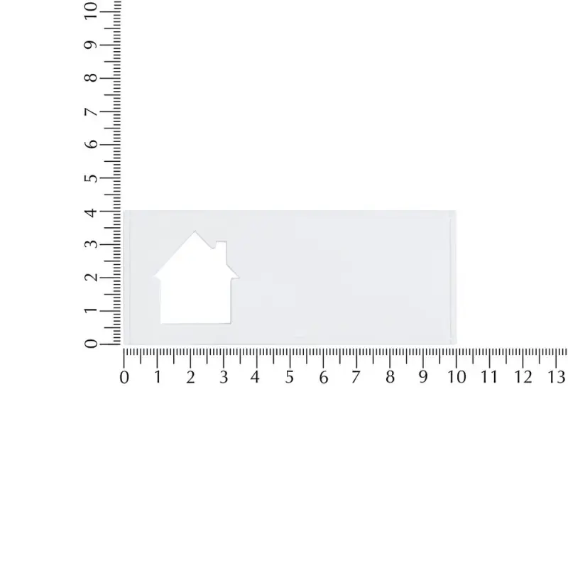 Лейбл из ПВХ с вырубкой &laquo;Дом&raquo;, белый