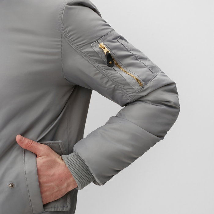 Бомбер мужской на молнии MIST, размер 48, серый Бомбер мужской на молнии MIST, размер 48, серый