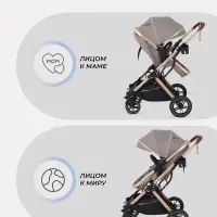 Коляска - трансформер детская RANT basic PULSAR GOLD (2в1) RA160, бежевый