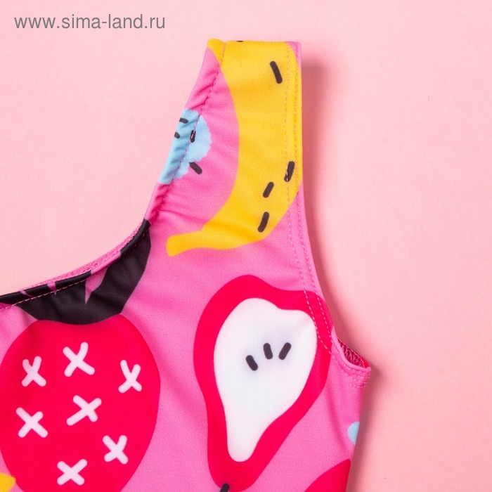 Купальник детский KAFTAN Купальник детский KAFTAN "Фрукты", рост 110-116 (32), розовый