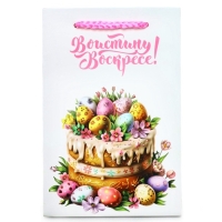 Пакет подарочный под кулич &laquo;Пасха&raquo;, 12 х 18 х 12 см