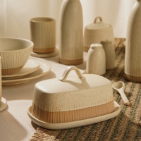 Маслёнка керамическая SL Home &laquo;Виенто&raquo;, 18,5&times;13&times;10,5 см, цвет бежевый