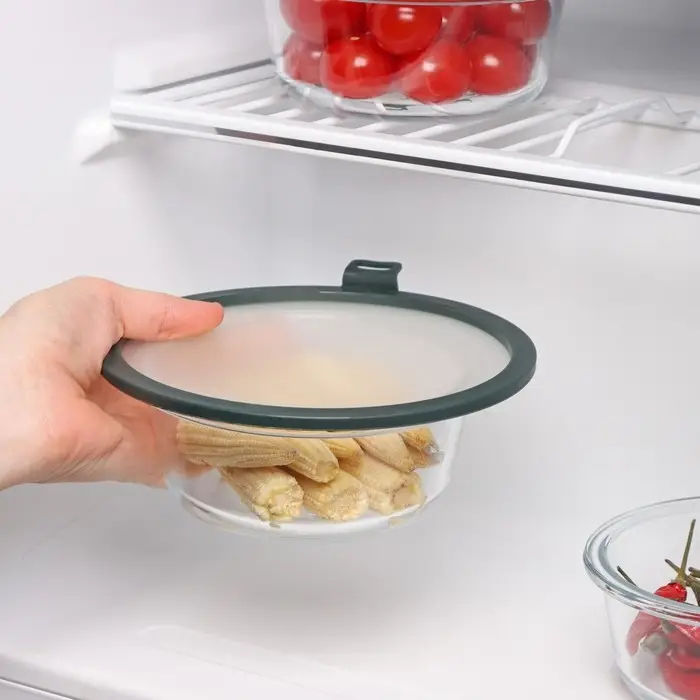 Вакуумная крышка для посуды Доляна, d=16 см, цвет зелёный