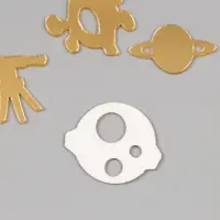 Декор для творчества пластик зеркальный "Космос" набор 6 шт