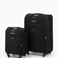 Чемодан 28", Текст, 47*29*77, отд на молнии, 2 нар/карм, увелич, код замок, 4 колеса, черный   10872
