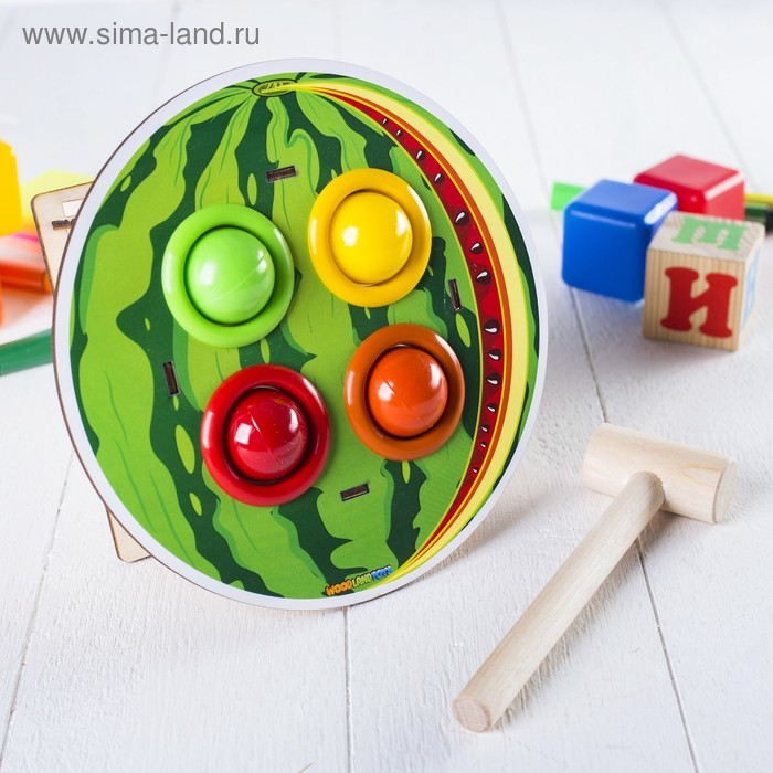 Стучалка-сортер &laquo;Арбуз&raquo;, с молотком