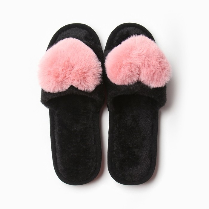 Тапочки женские с открытым носом размер 36-37, цвет розовый Тапочки женские с открытым носом размер 36-37, цвет розовый