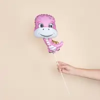 Воздушный шар фольгированный 15" &laquo;Динозаврик девочка&raquo;, 5 шт.