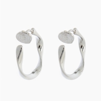 Клипсы &laquo;Тренд&raquo; кольцо жгутик, цвет серебро