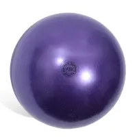 Мяч для художественной гимнастики Металлик с блестками, диаметр 19см, цвет фиолетовый