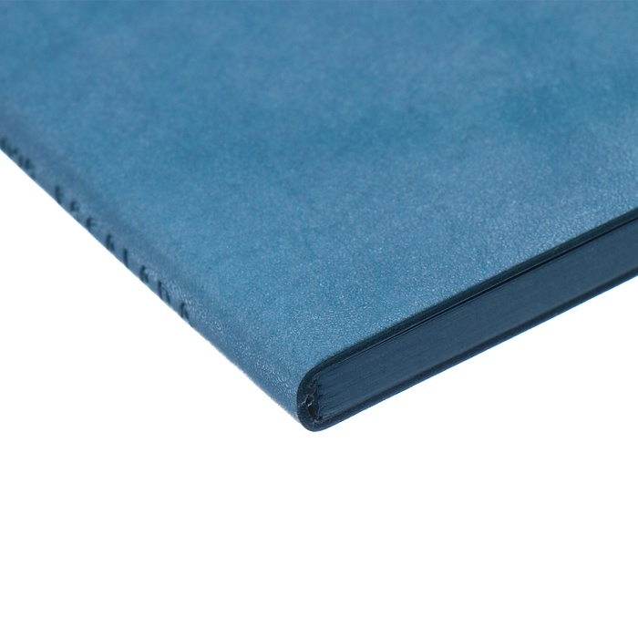 Еженедельник датированный 2025 года, 80х165 мм, 64 листа ESCALADA, мягкая обложка из искусственной кожи, блинтовое тиснение, блок 70 г/м&sup2;, голубой