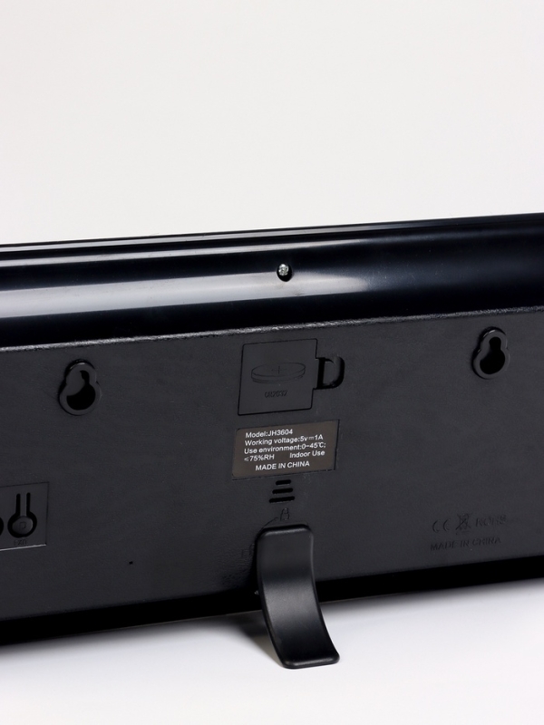 Часы электронные настенные, календарь термометр, 36.2 х 15.5 см, красные цифры 10 х 4.5 см 1076627 Часы электронные настенные, календарь термометр, 36.2 х 15.5 см, красные цифры 10 х 4.5 см 1076627