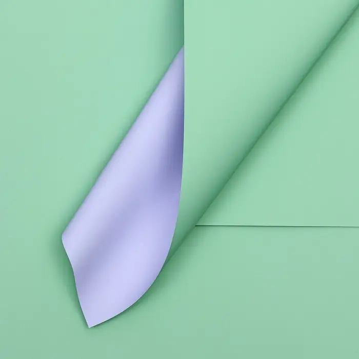 Пленка для цветов матовая, зелёный - голубой, 56&times;57 см