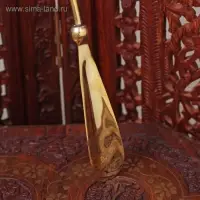 Ложка для обуви &laquo;Якорь с канатом&raquo;, 52&times;5.5&times;1 см, латунь