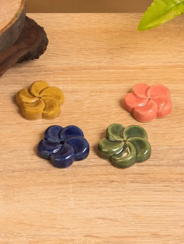 Подставка под благовония "Цветок" керамика, цв. МИКС, 4х4х1 см