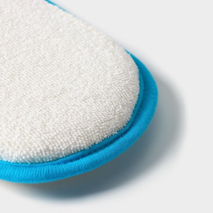 Мочалка детская для купания Доляна &laquo;Заяц&raquo;, 12&times;8 см, цвет синий