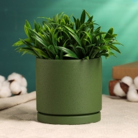 Горшок "Мина" зеленое, 11х11х10см Горшок "Мина" зеленое, 11х11х10см