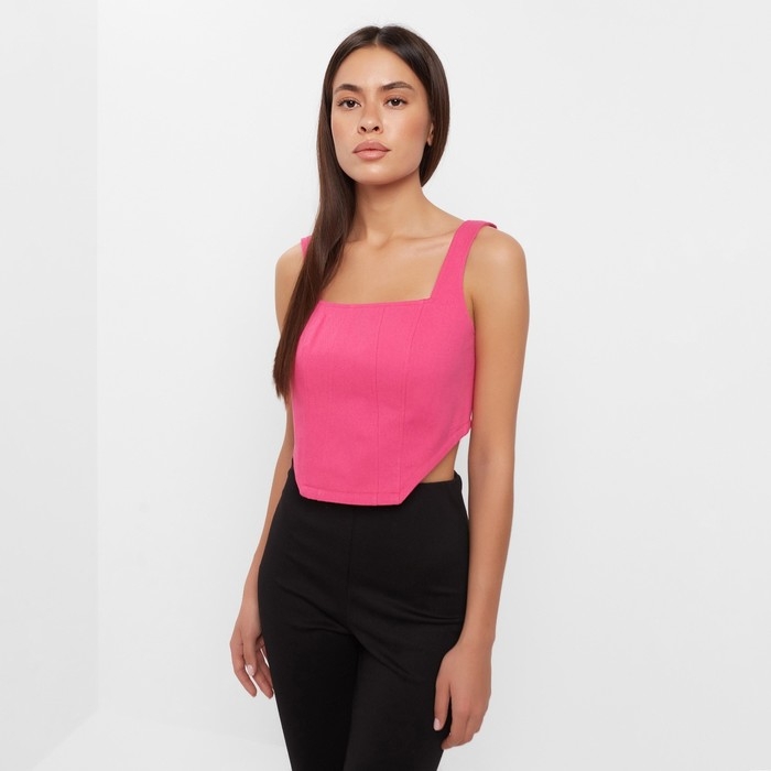 Топ женский джинсовый MIST: Denim р.44, розовый Топ женский джинсовый MIST: Denim р.44, розовый