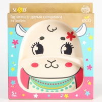 Тарелка детская из бамбука &laquo;Малышки&raquo;, 2 секции, МИКС