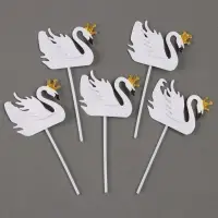 Топперы для торта &laquo;Белый лебедь&raquo;, 5 шт.