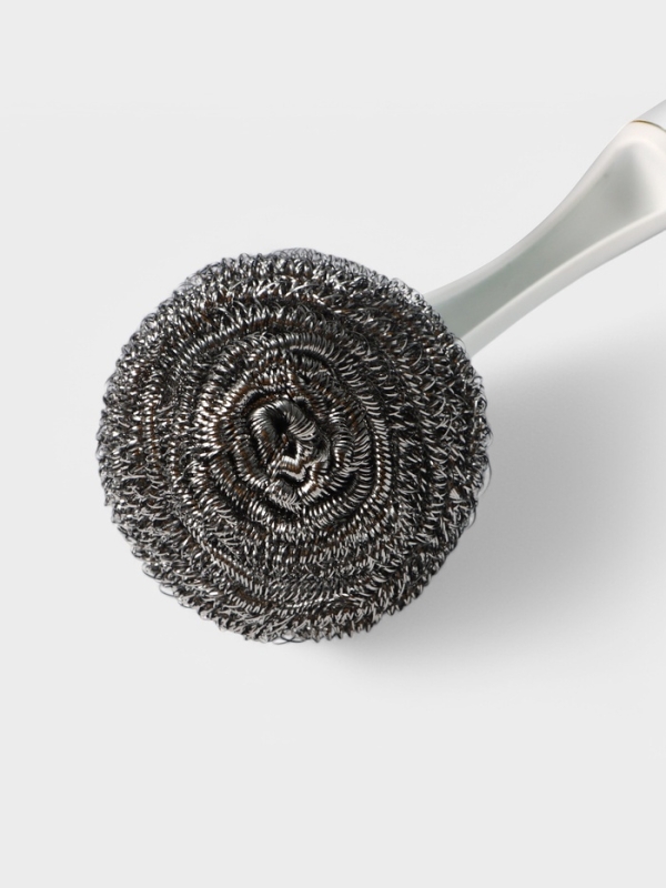 Щётка для мытья посуды с металличкой губкой Breeze, удобная ручка, 30&times;6 см