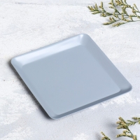 Подсвечник металл "Тарелка", 12,6х12,6х1,3 см, серый Подсвечник металл "Тарелка", 12,6х12,6х1,3 см, серый