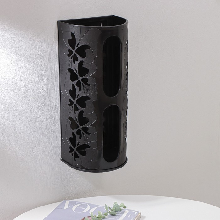 Корзина для пакетов Fly, 16,8×13,3×37,5 см, цвет чёрный Корзина для пакетов Fly, 16,8×13,3×37,5 см, цвет чёрный