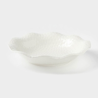 Тарелка керамическая обеденная &laquo;Воздушность&raquo;, 1,1 л, d=28 см, цвет белый