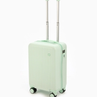 Чемодан 20", PС, 34*22*56, отд на молнии, код замок, 4 колеса, св. зеленый