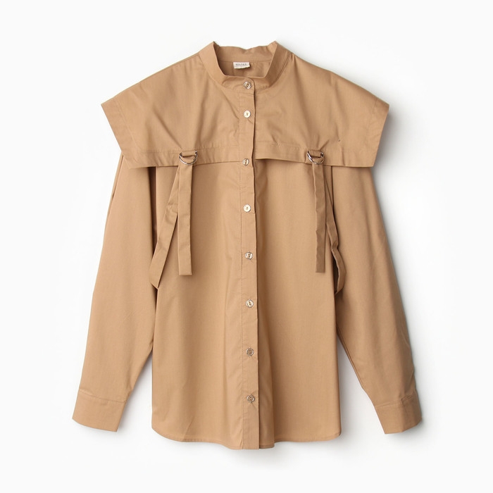 Блузка женская MINAKU: Casual Collection цвет бежевый, р-р 50 Блузка женская MINAKU: Casual Collection цвет бежевый, р-р 50