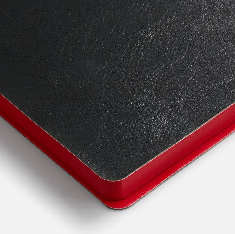 Ежедневник Doppio, недатированный, черный с красным