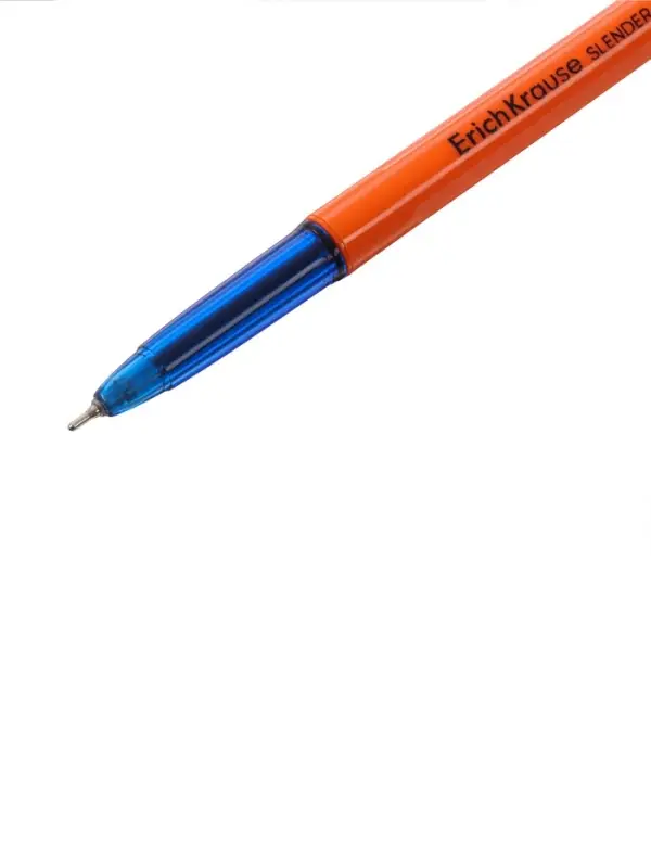 Ручка шариковая ErichKrause Slender Stick Orange, Super Glide, 0.7 мм, синяя