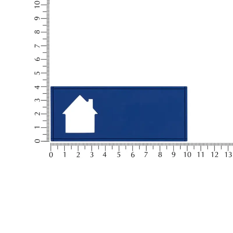 Лейбл из ПВХ с вырубкой &laquo;Дом&raquo;, синий
