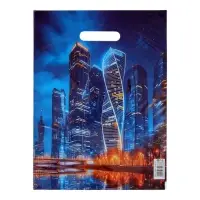 Пакет подарочный &laquo;Москва&raquo;, полиэтиленовый с вырубной ручкой, 30&times;40 см 50 мкм