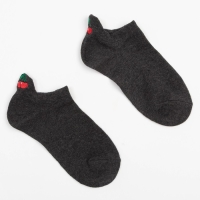 Носки женские укороченные MINAKU «Вишня», цвет графит, размер 36-39 (23-25 см) Носки женские укороченные MINAKU «Вишня», цвет графит, размер 36-39 (23-25 см)