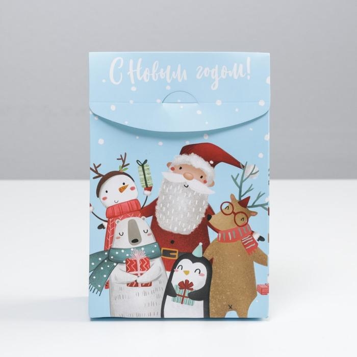 Коробка подарочная новогодняя складная &laquo;С новым счастьем&raquo;, 15 х 7 х 22 см, Новый год