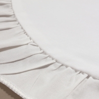 Воротник накладной, с отделкой из рюш, диаметр горловины = 43 см, 99 &times; 14 см, цвет айвори