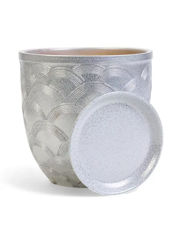 Горшок цветочный с поддоном 5 л, керамика "Узор" (М)