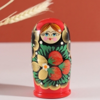 Матрёшка "Наташа", красная, 5-кукольная , 12 см